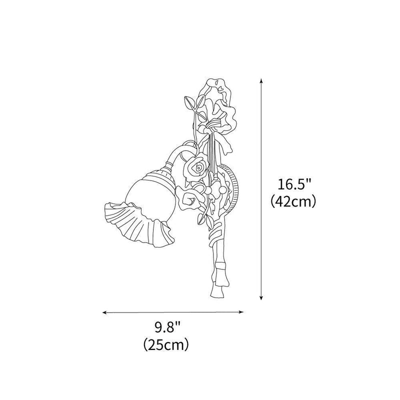 Rosalie Floral Wall Sconce 9.8"