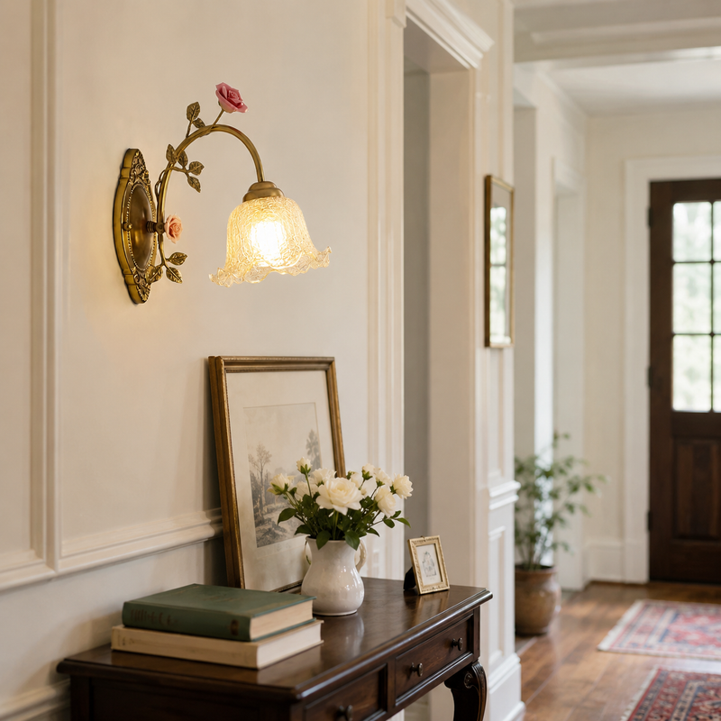 Rosavelle Rose Wall Sconce