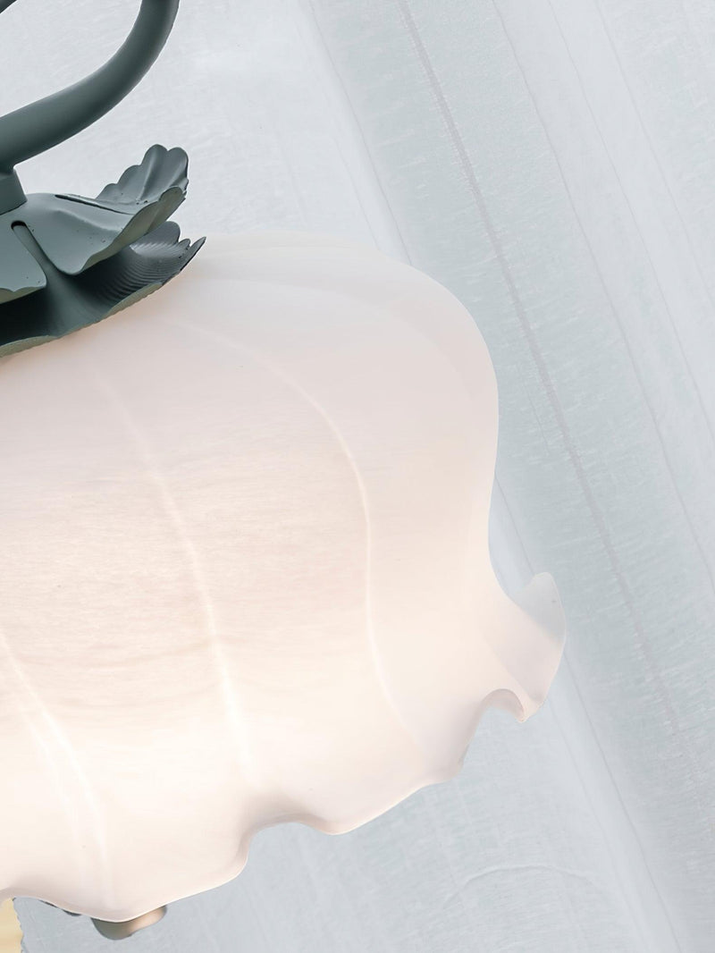 Rose Glass Gooseneck Table Lamp 12.2"