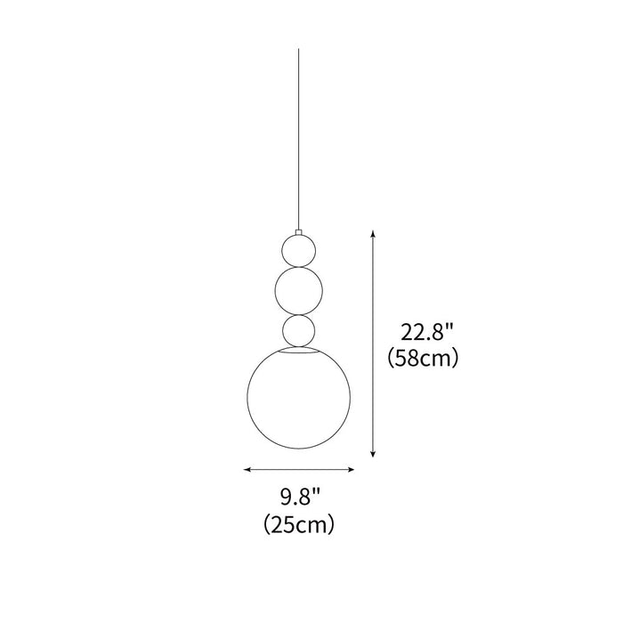 Round Balls Stacking Pendant Lamp 9.8"