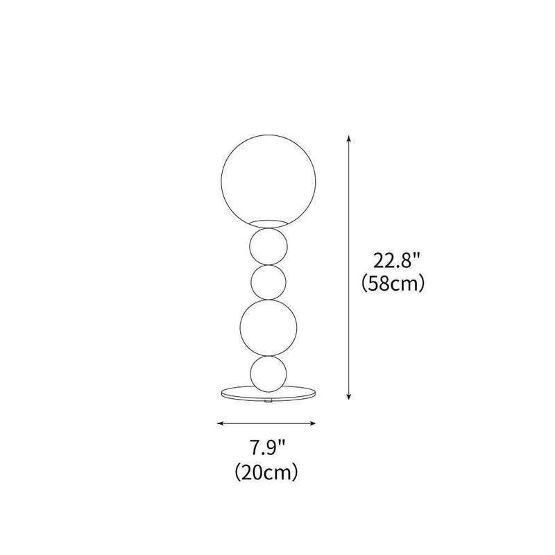 Round Balls Stacking Table Lamp 7.9"