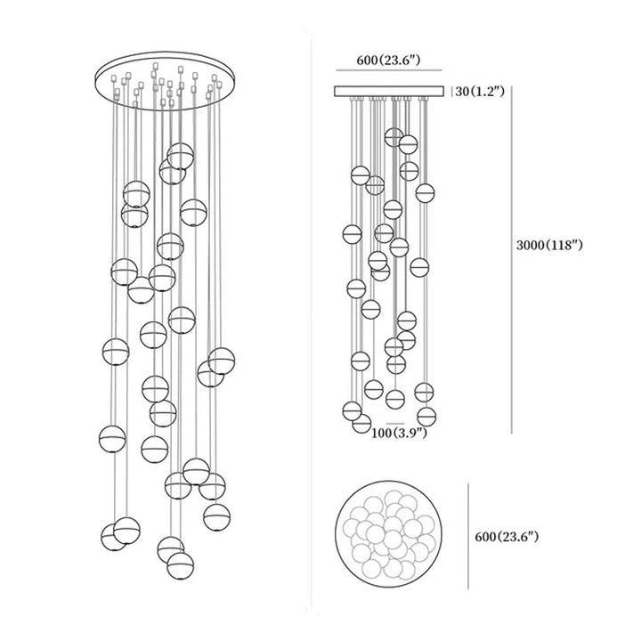 Round K9 Crystal Pendant Lamp – detail 3