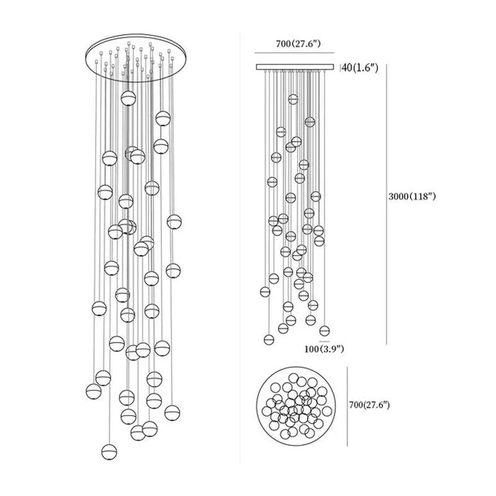 Round K9 Crystal Pendant Lamp