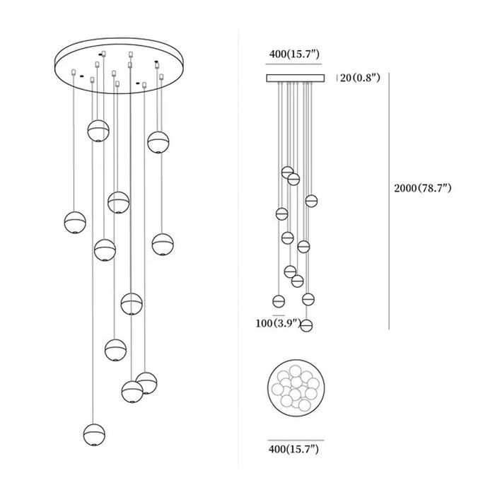 Round K9 Crystal Pendant Lamp