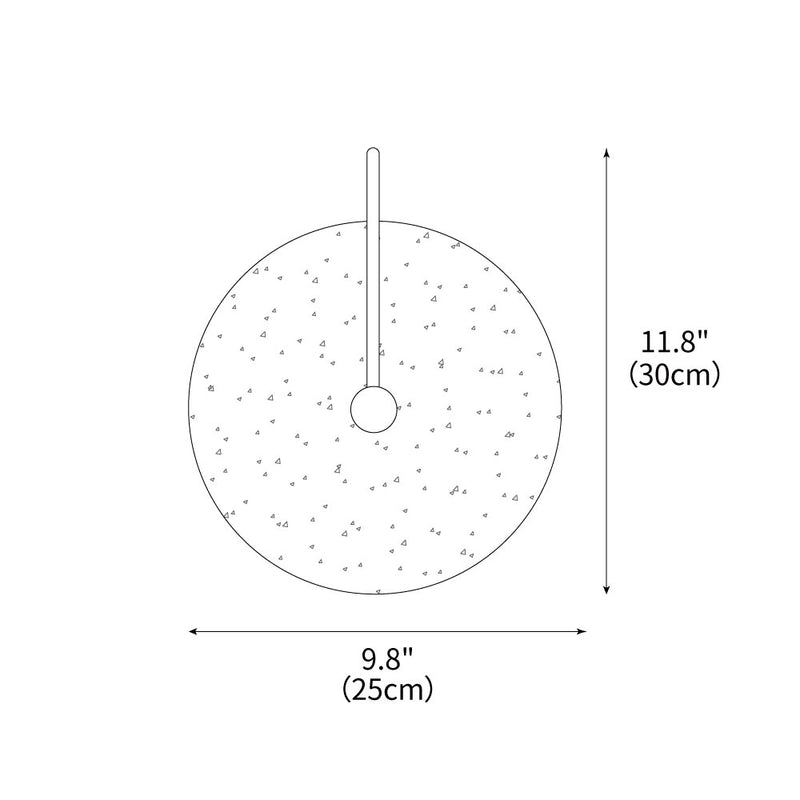 Round Travertine Wall Lamp 9.8"