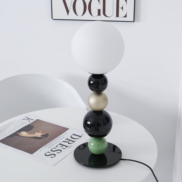 Round Balls Stacking Table Lamp 7.9"