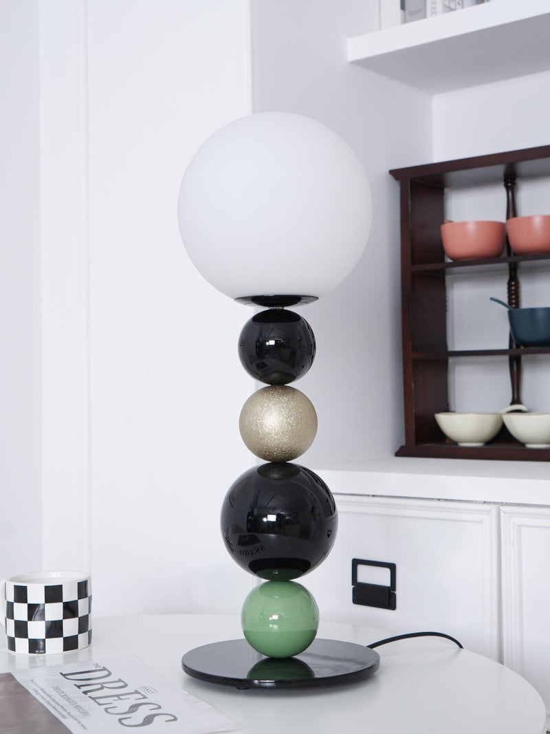 Round Balls Stacking Table Lamp 7.9"