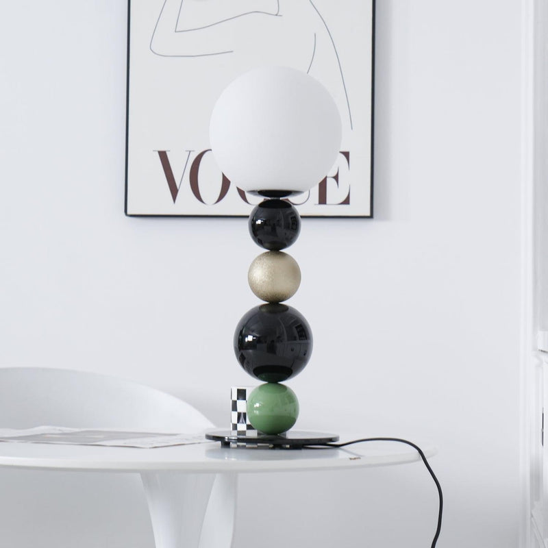 Round Balls Stacking Table Lamp 7.9"