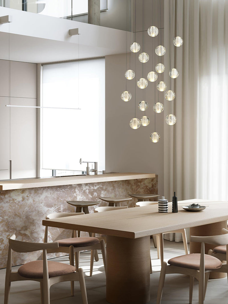 Round K9 Crystal Pendant Lamp