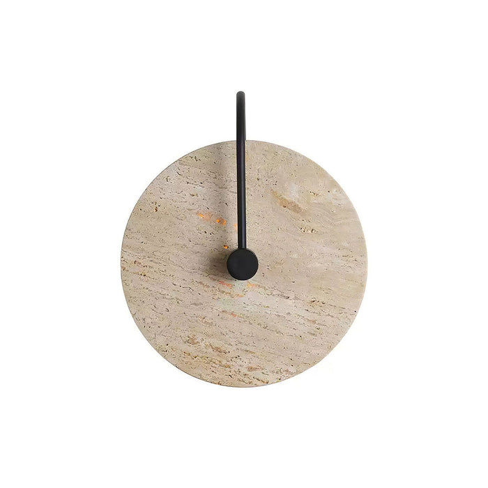 Round Travertine Wall Lamp 9.8"