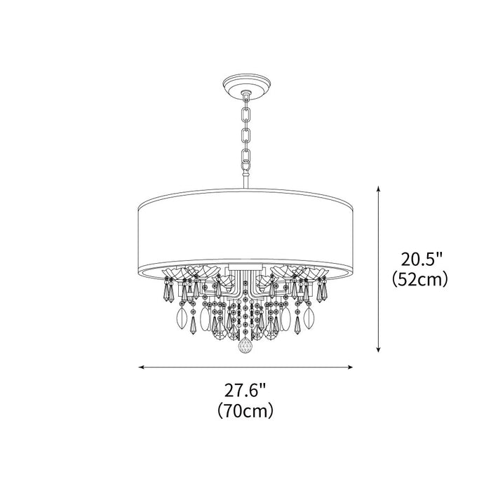 Royale Drum Chandelier 27.6"