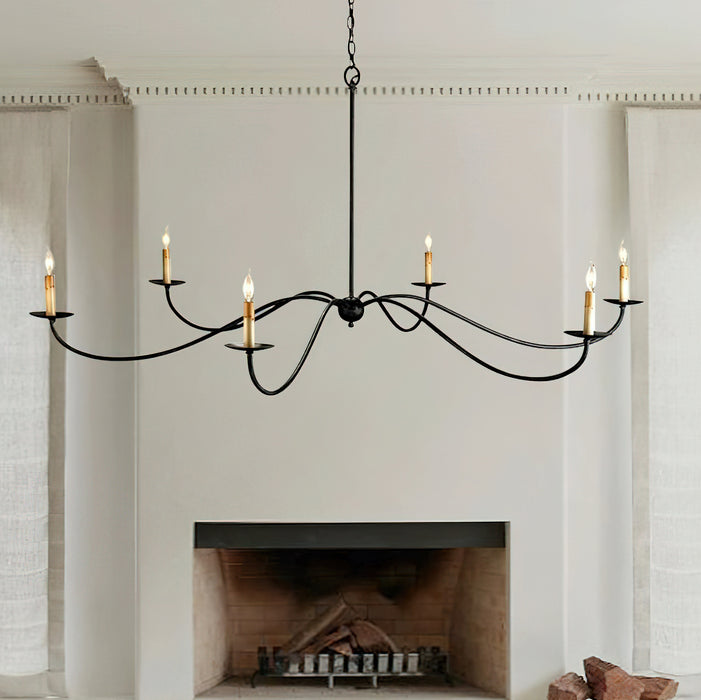 Saxon Candlestick Chandelier 63"