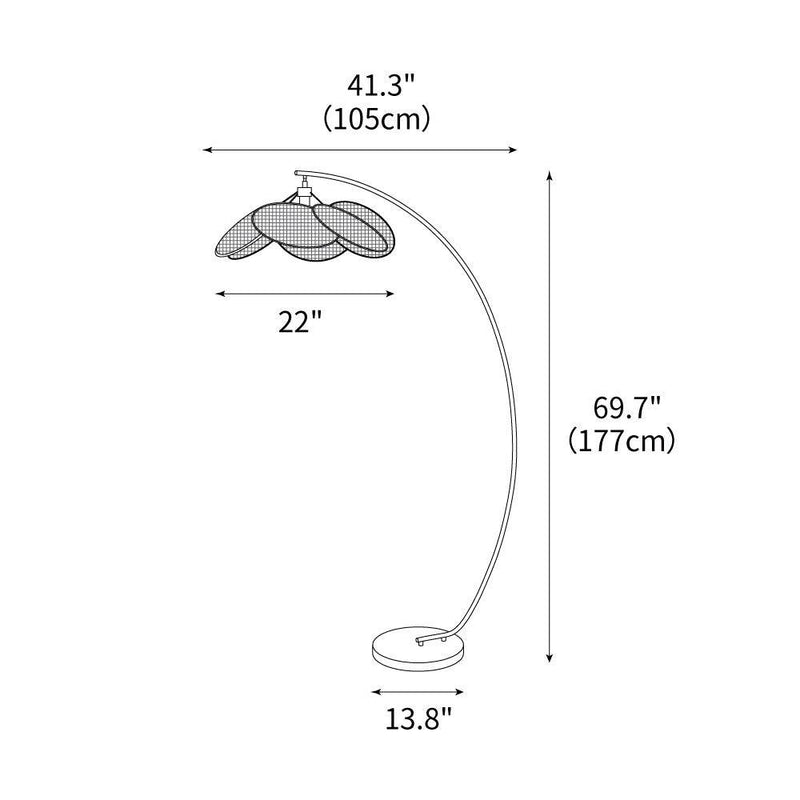 Screen Cannage Floor Lamp 41.3"