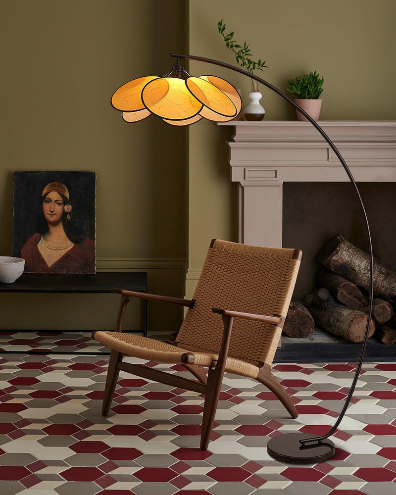 Screen Cannage Floor Lamp 41.3"