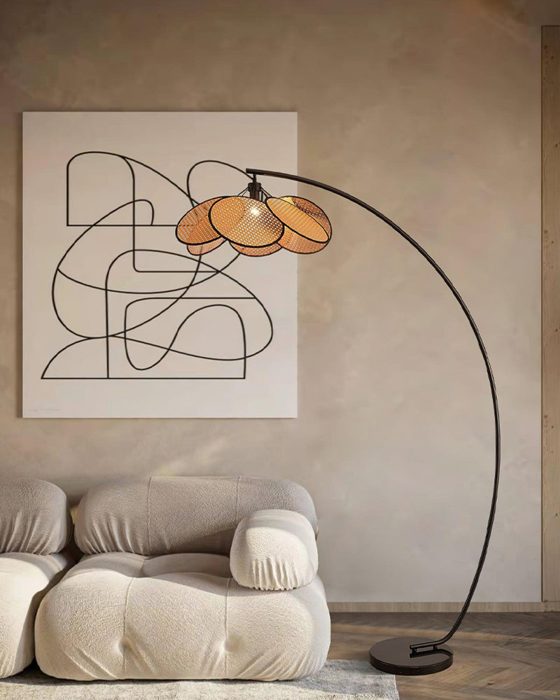 Screen Cannage Floor Lamp 41.3"