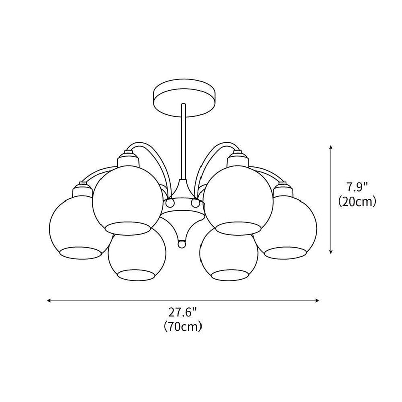 Sculptural Glass Chandelier