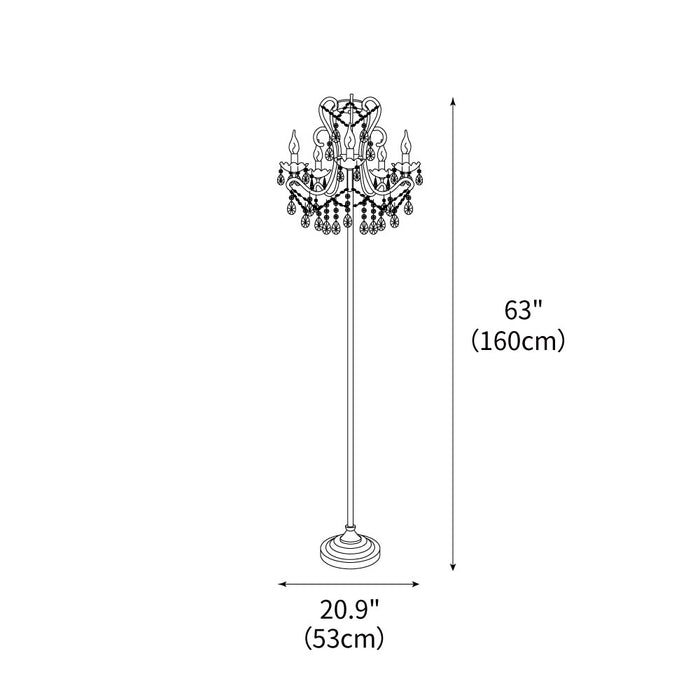 Seraphina Crystal Floor Lamp 20.9"