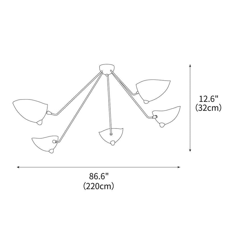 Serge Mouille Ceiling Lamp B