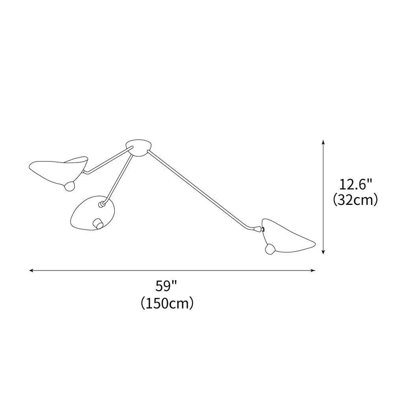 Serge Mouille Ceiling Lamp B