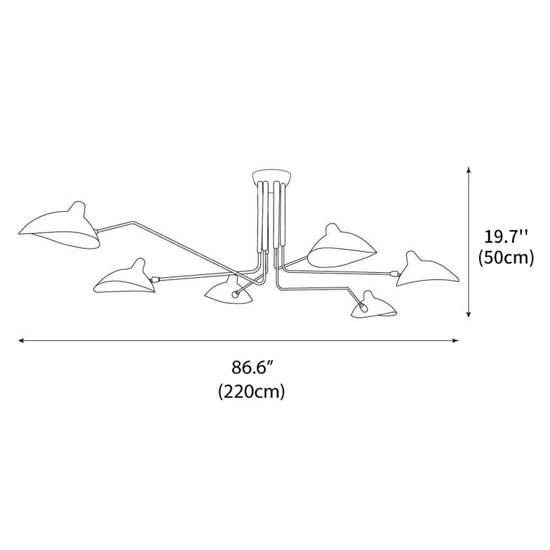 Serge Mouille Ceiling Lamp A