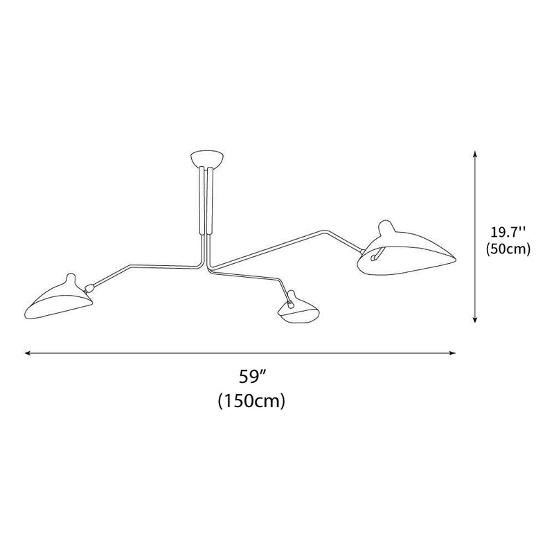 Serge Mouille Ceiling Lamp A