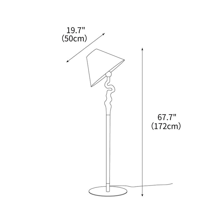 Serpentine Twist Floor Lamp 19.7"