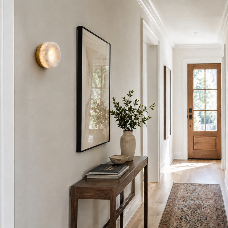 Shadow Ring Alabaster Wall Sconce