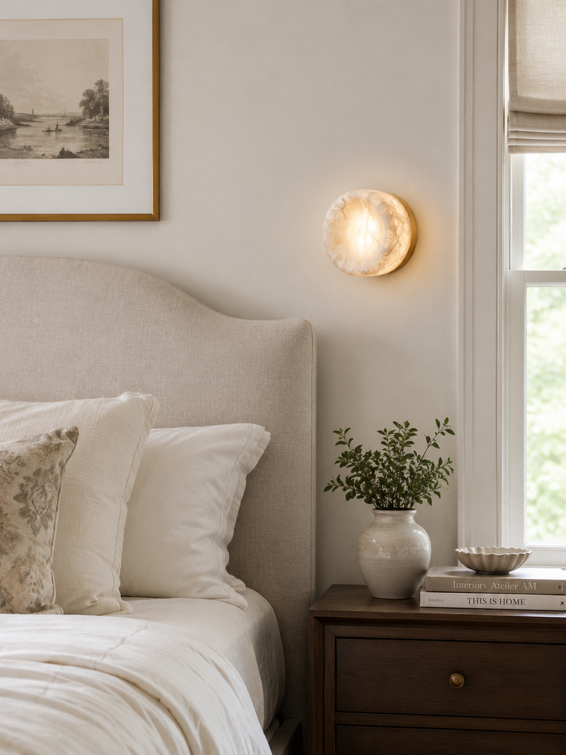 Shadow Ring Alabaster Wall Sconce