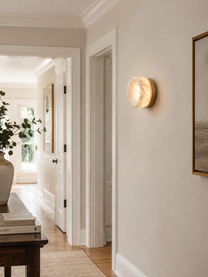 Shadow Ring Alabaster Wall Sconce