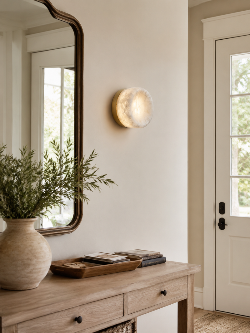 Shadow Ring Alabaster Wall Sconce