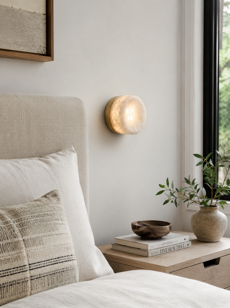 Shadow Ring Alabaster Wall Sconce