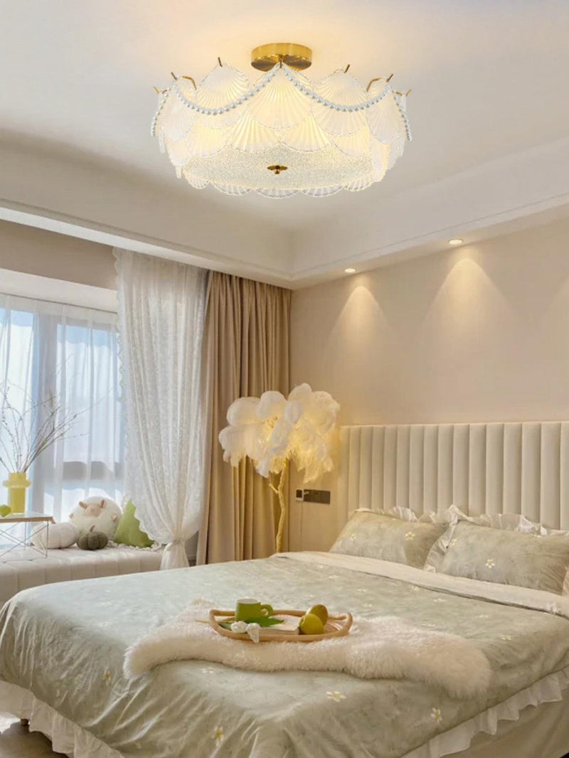 Shell Glass Ceiling Lamp