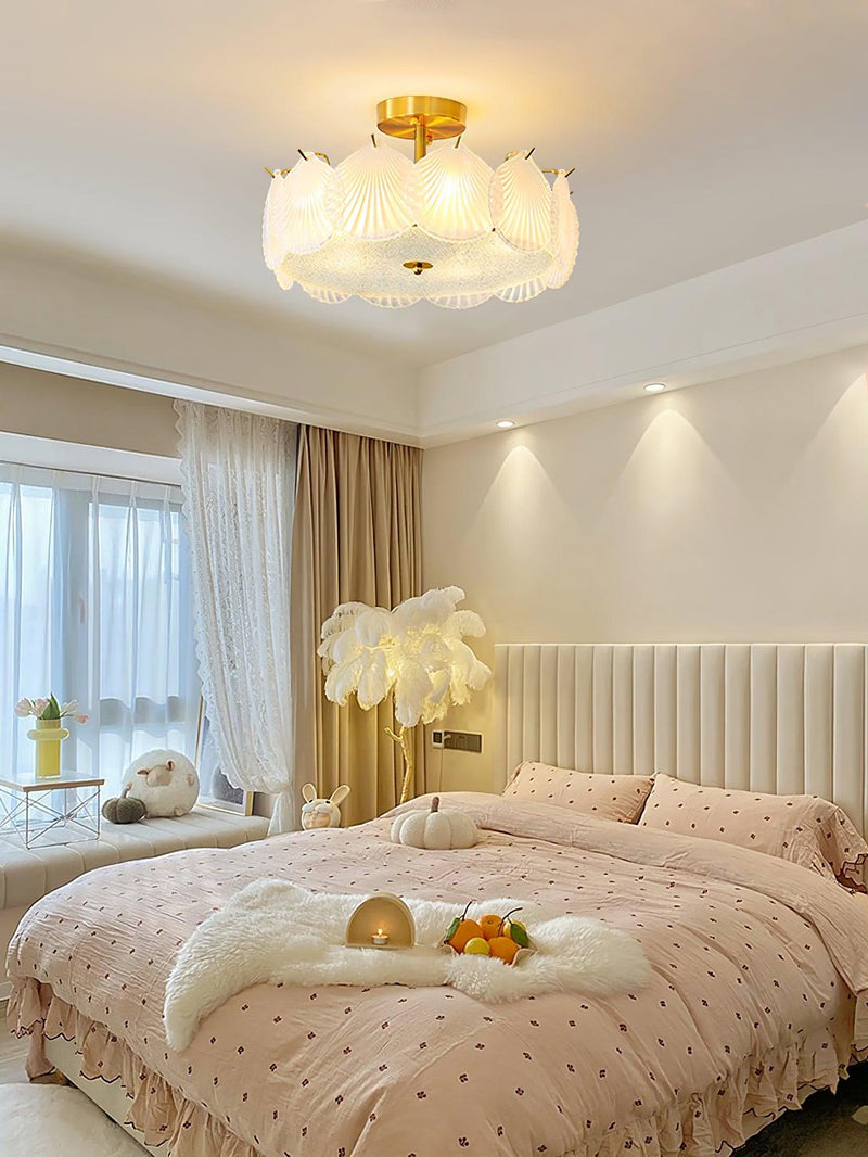 Shell Glass Ceiling Lamp