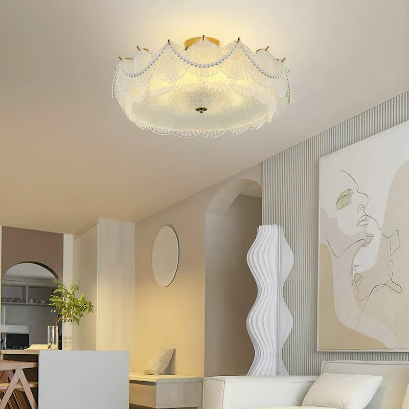 Shell Glass Ceiling Lamp