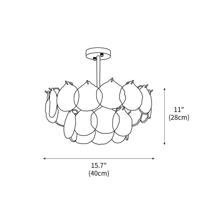 Shell Glass Chandelier – detail 3