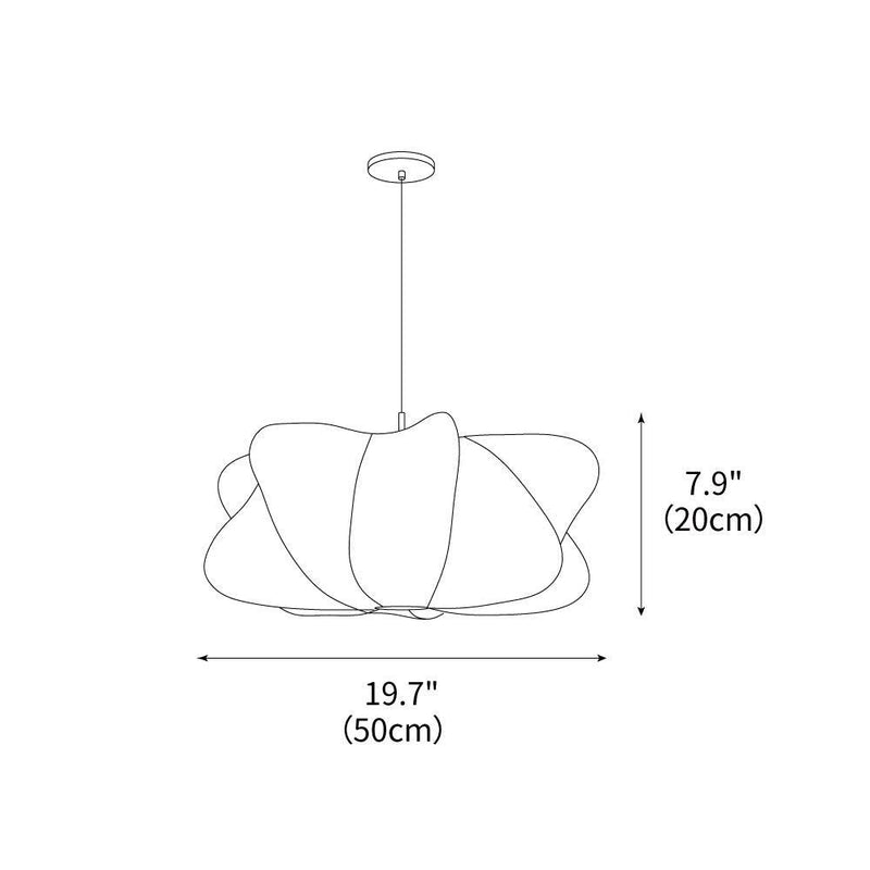Silk Drum Pendant Light 19.7"
