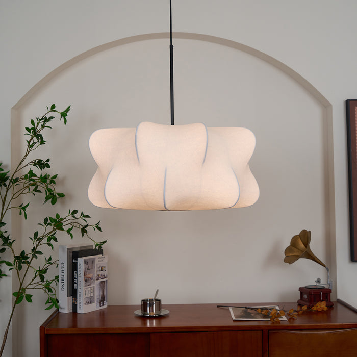 Silk Drum Pendant Light 19.7"