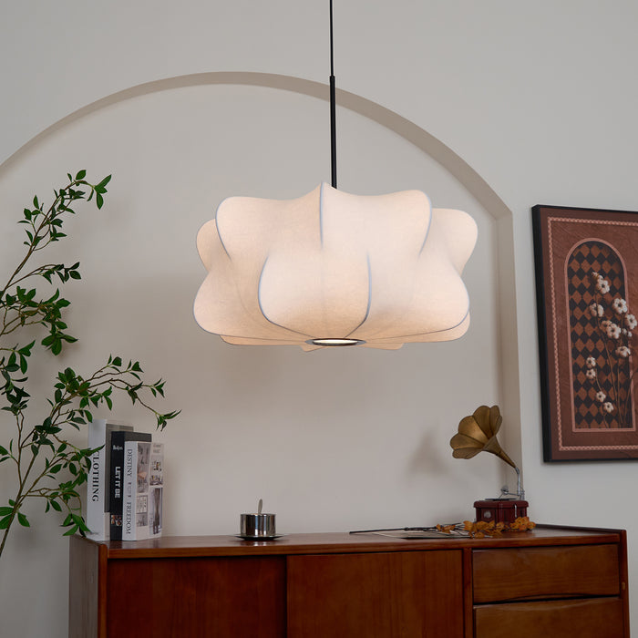 Silk Drum Pendant Light 19.7"