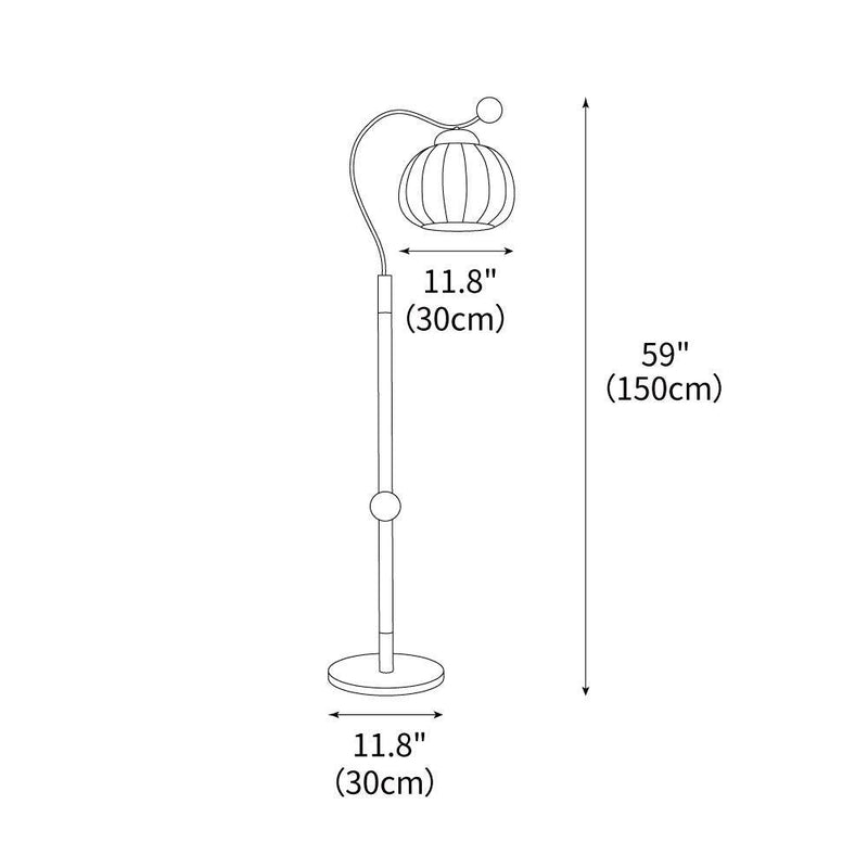 Silk Globe Floor Lamp 11.8"