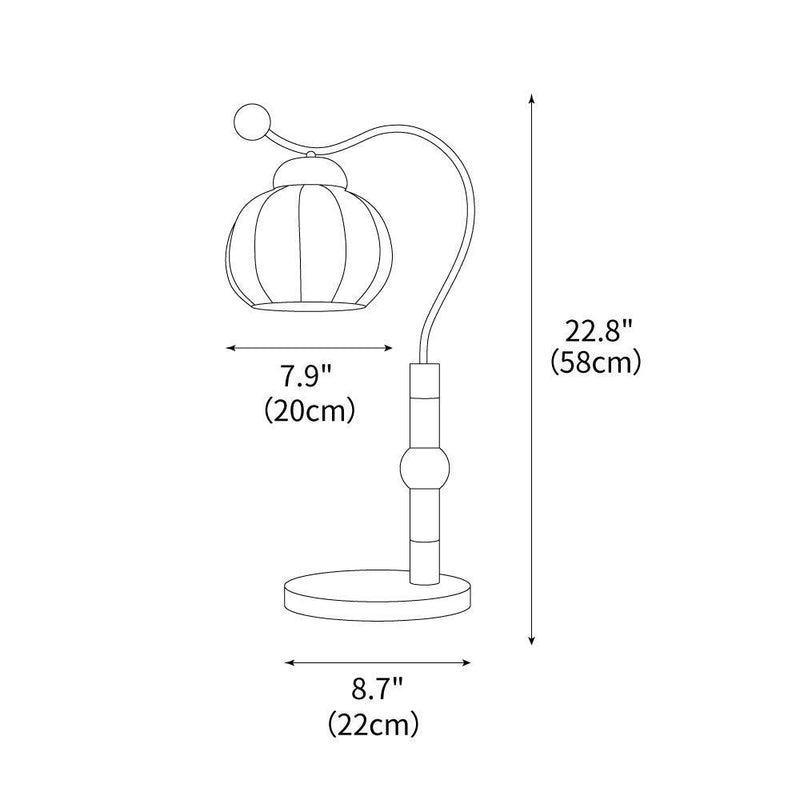 Silk Globe Table Lamp 7.9"