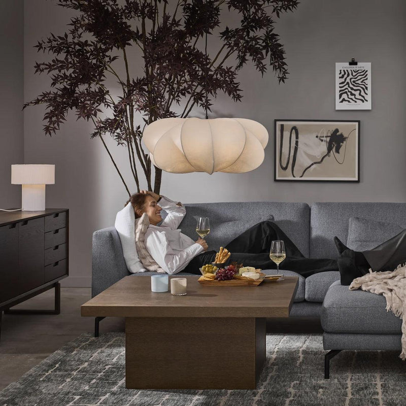 Silk Drum Pendant Light 19.7"