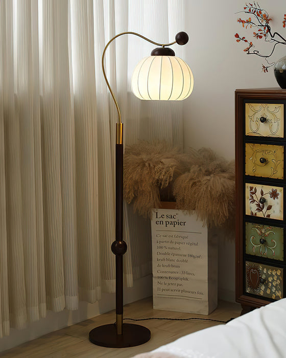 Silk Globe Floor Lamp 11.8"