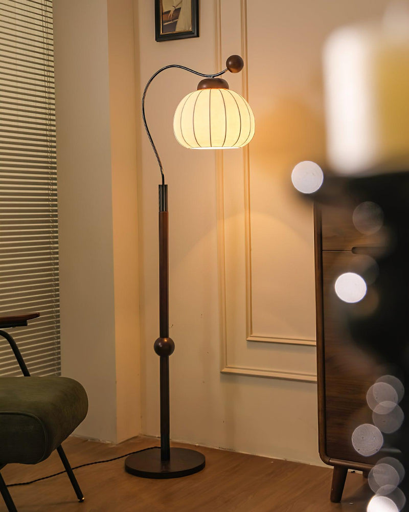 Silk Globe Floor Lamp 11.8"