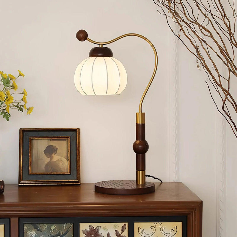 Silk Globe Table Lamp 7.9"