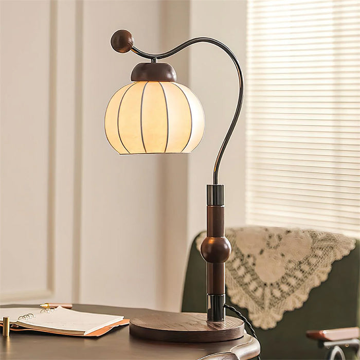 Silk Globe Table Lamp 7.9"