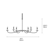 Sinclair Iron Candle Chandelier – detail 3