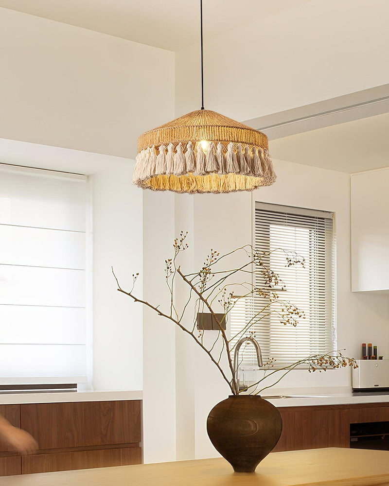 Small Bamboo Hat Pendant Lamp