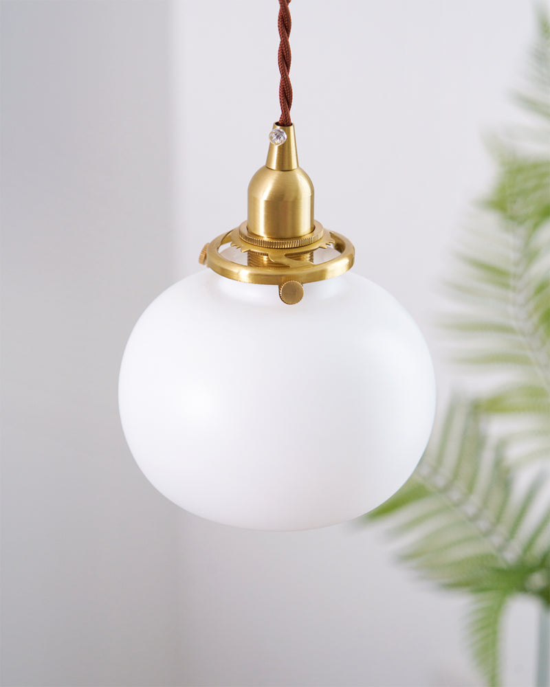 Small Retro Handmade Glass Pendant Light 5.1"