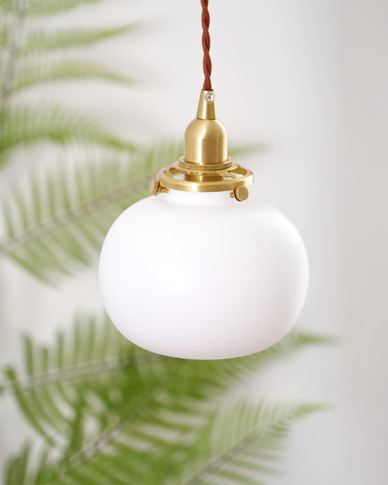 Small Retro Handmade Glass Pendant Light 5.1"