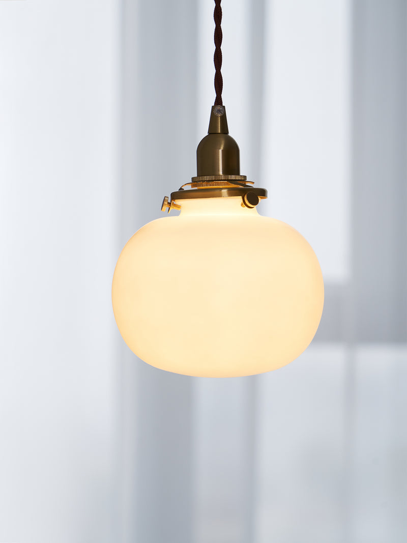 Small Retro Handmade Glass Pendant Light 5.1"